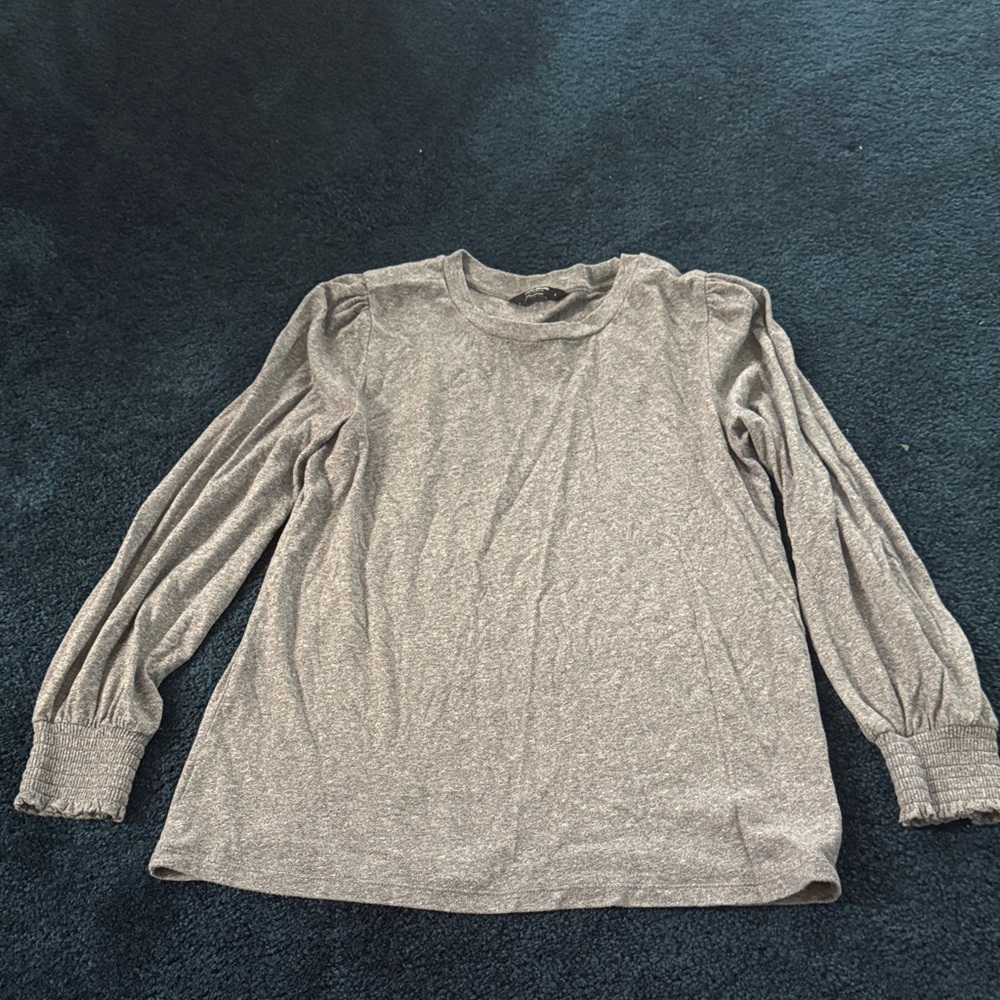 Lucky Brand Gray Long Sleeve Top